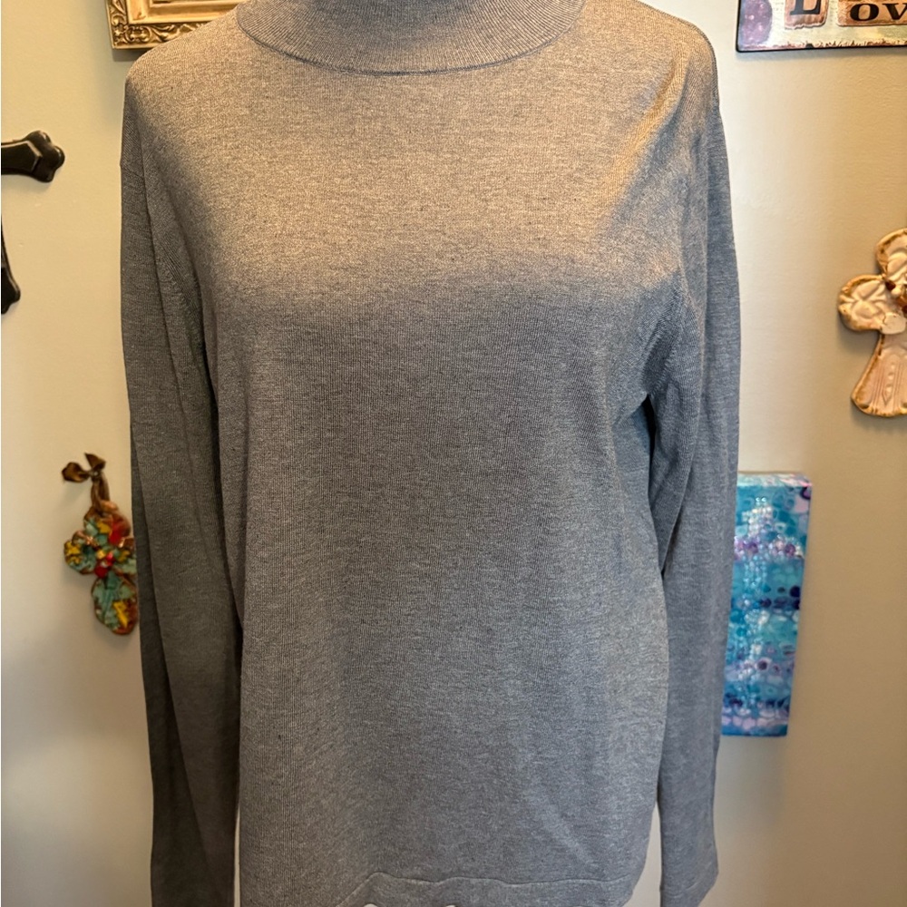 Gray Turtleneck Sweater